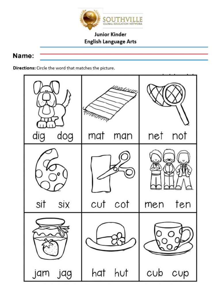ELA Worksheet About CVC Words | PDF