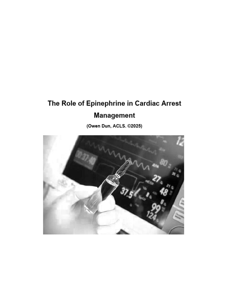 Epinephrine in Cardiac Arrest Management | PDF | Cardiac Arrest ...