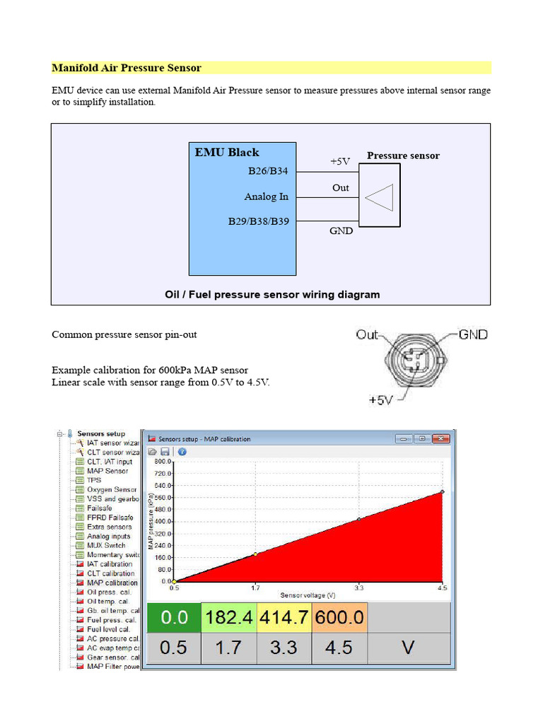 EMU MAP Sensor Wiring and Calibration Guide | PDF