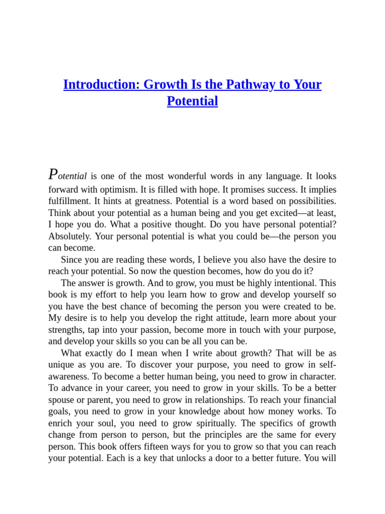 Unlock Your Potential Through Growth | PDF | Cognitive Science ...