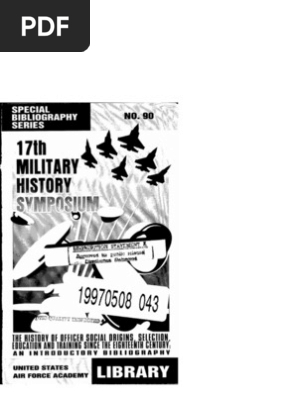 Bibliography Of The 17th Military History Symposium The - 