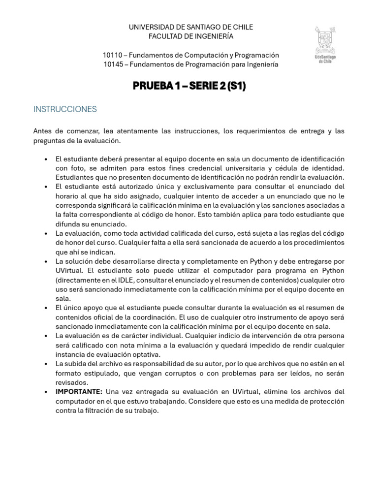 Prueba 1 - Serie s1 | PDF