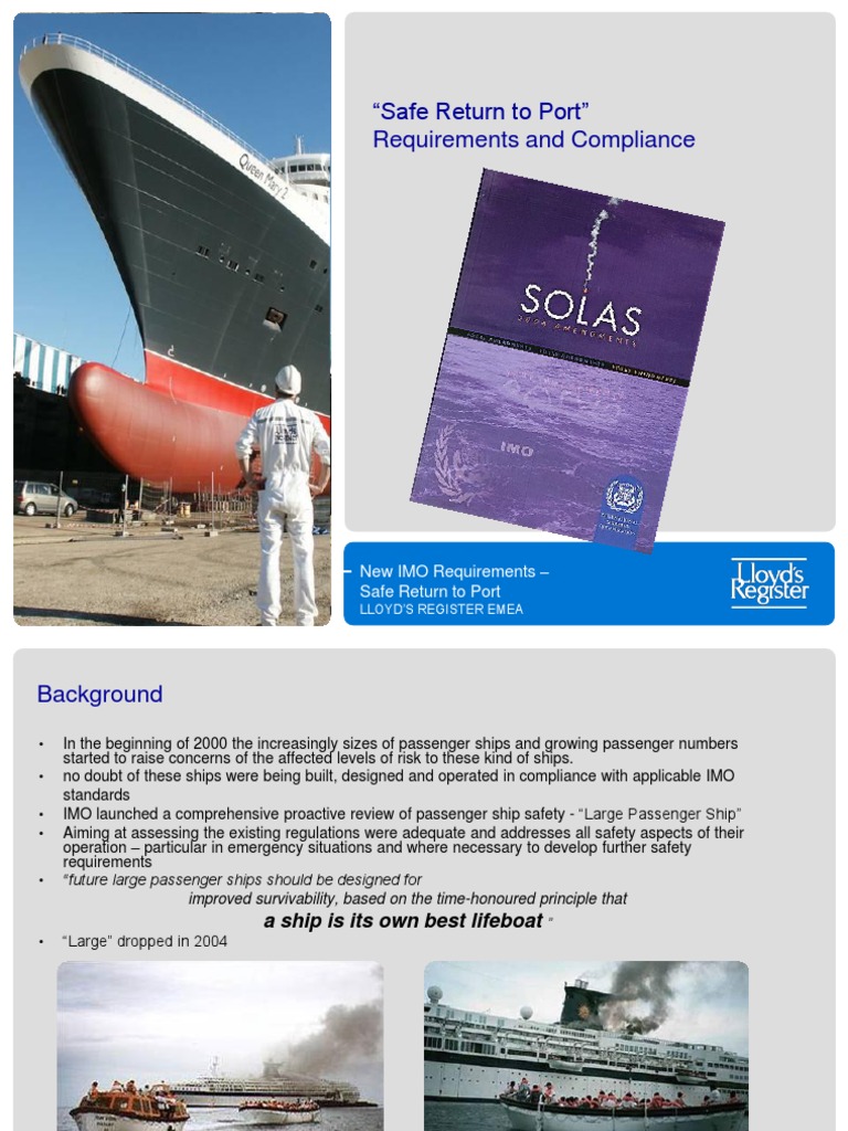 21 Sept 2010 Safe Return to Port Ships Tonnage