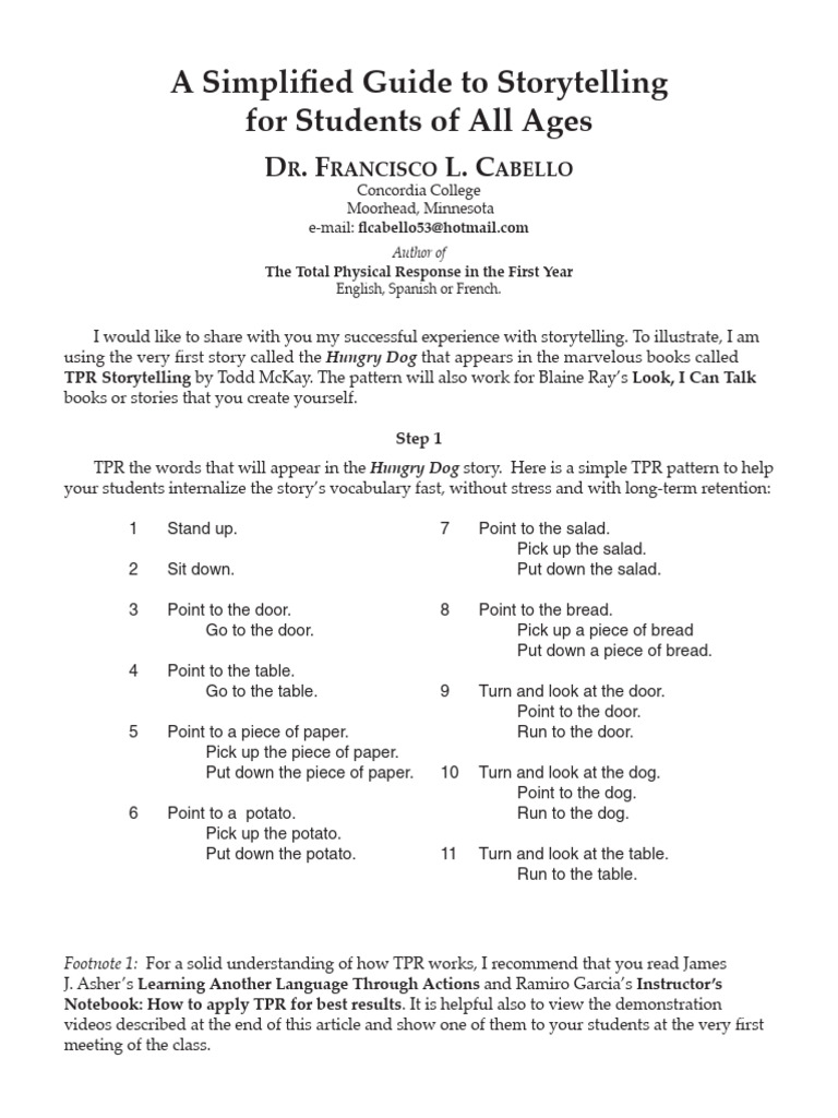 Storytelling Techniques for Language Learners | PDF