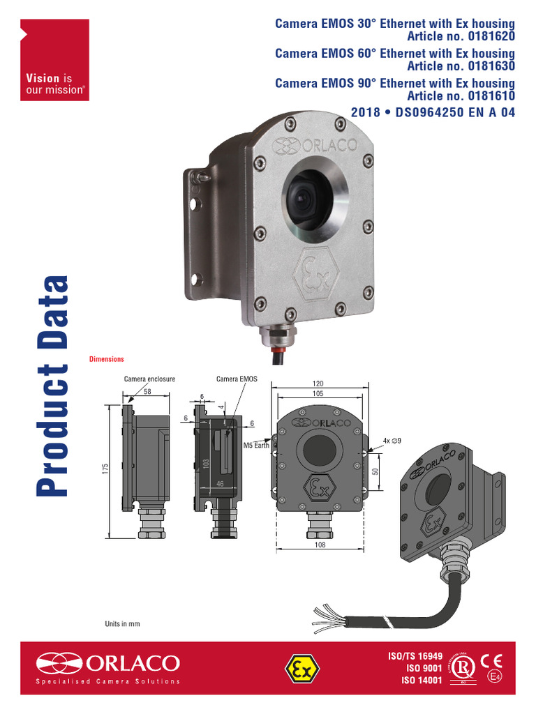 Orlaco EMOS Camera Specifications | PDF | Camera | Image Processing