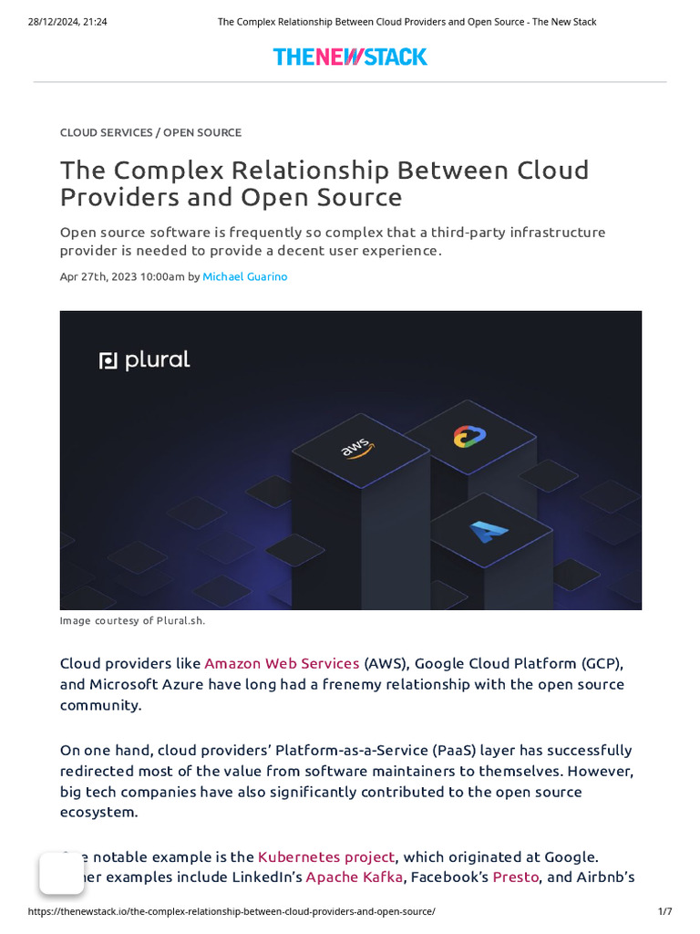 Cloud Providers vs. Open Source Dynamics | PDF | Cloud Computing ...