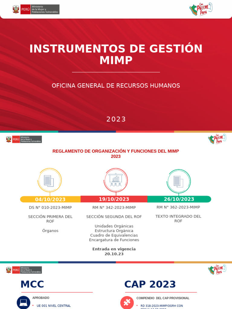 Actualización del MCC 2023 en MIMP | PDF | Justicia | Crimen y violencia