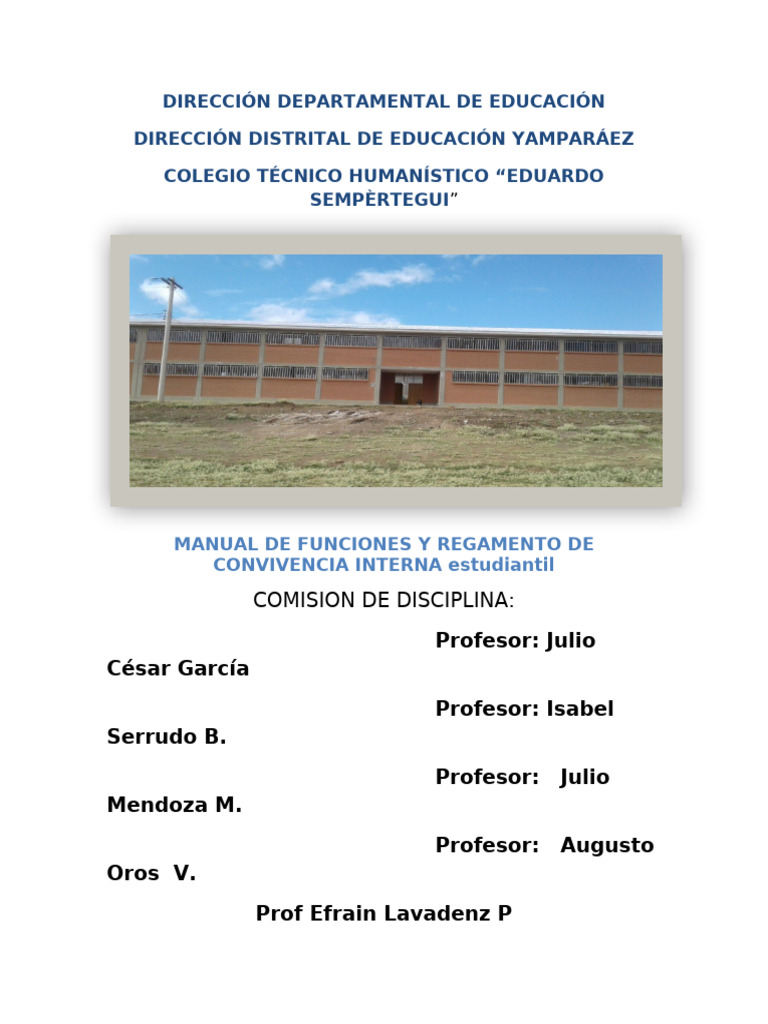 Reglamento de Convivencia Escolar 2023 | PDF | Maestros | Evaluación