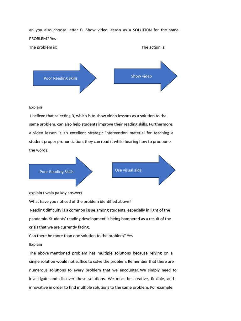 Video Lessons for Reading Skills | PDF