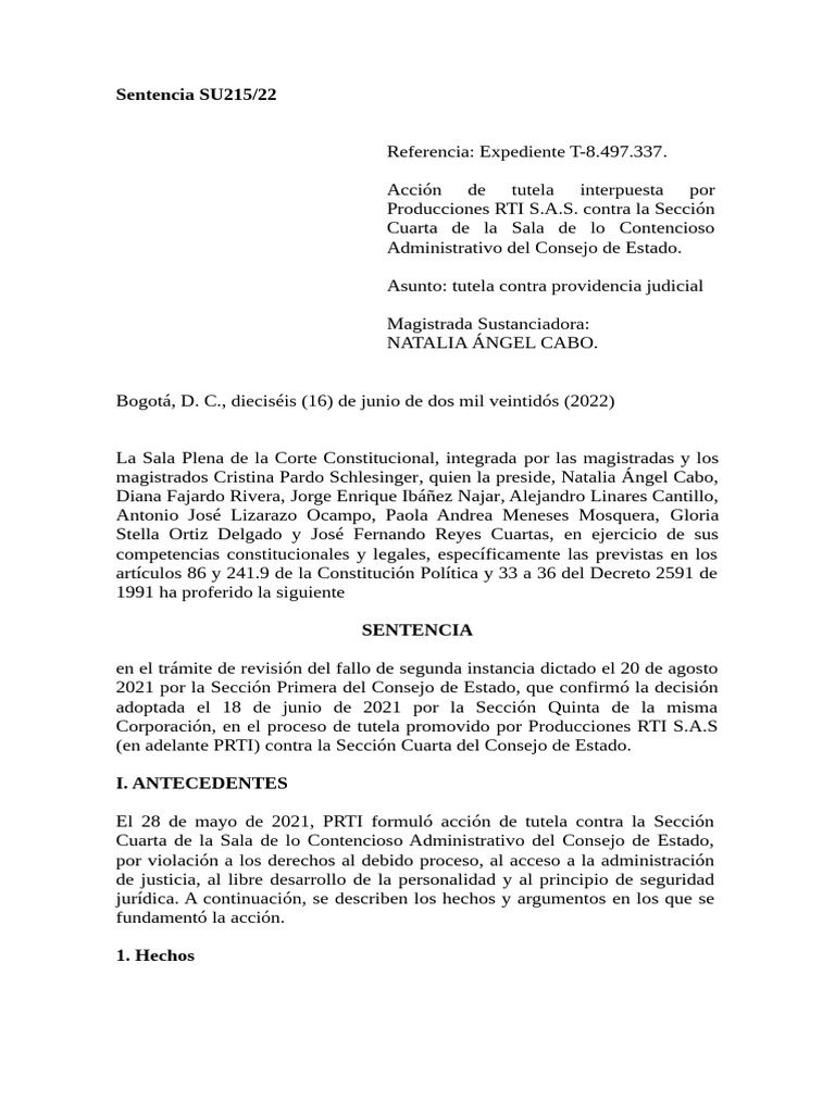 Su215 22 | PDF | Caso de ley | Debido al proceso