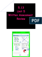 5.13 Unit 5 Written Assessment Review: Math Boxes 5.12 Pg. 162 20 Possible