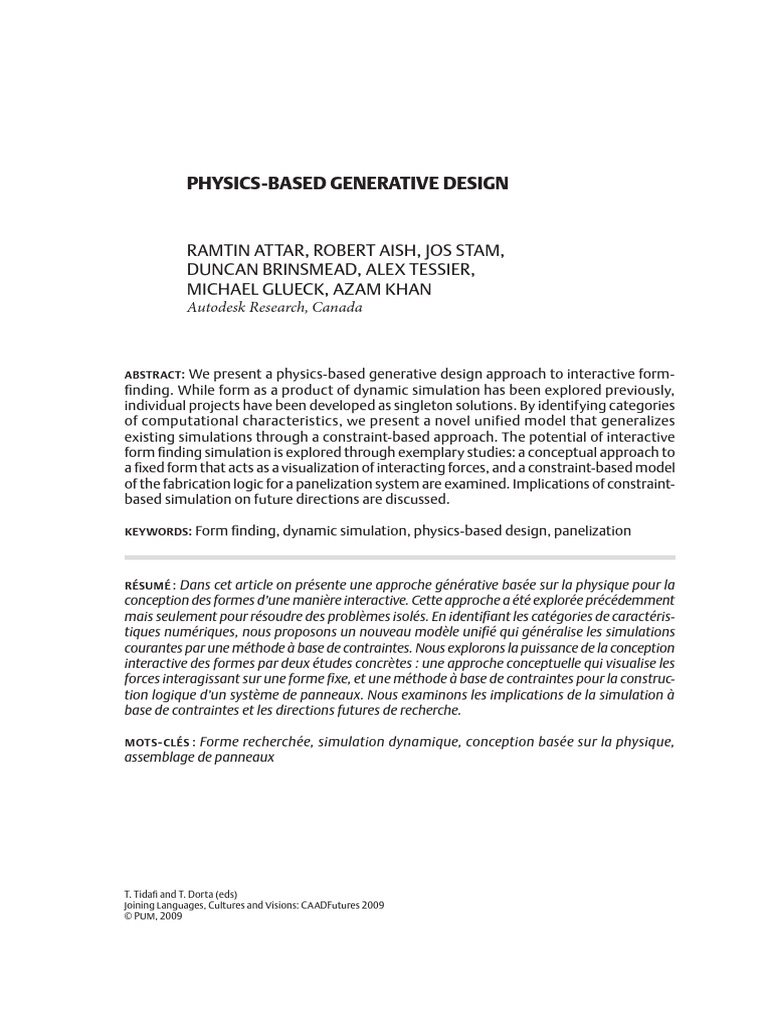 Physics-Based Generative Design Approach | PDF | Simulation | Force