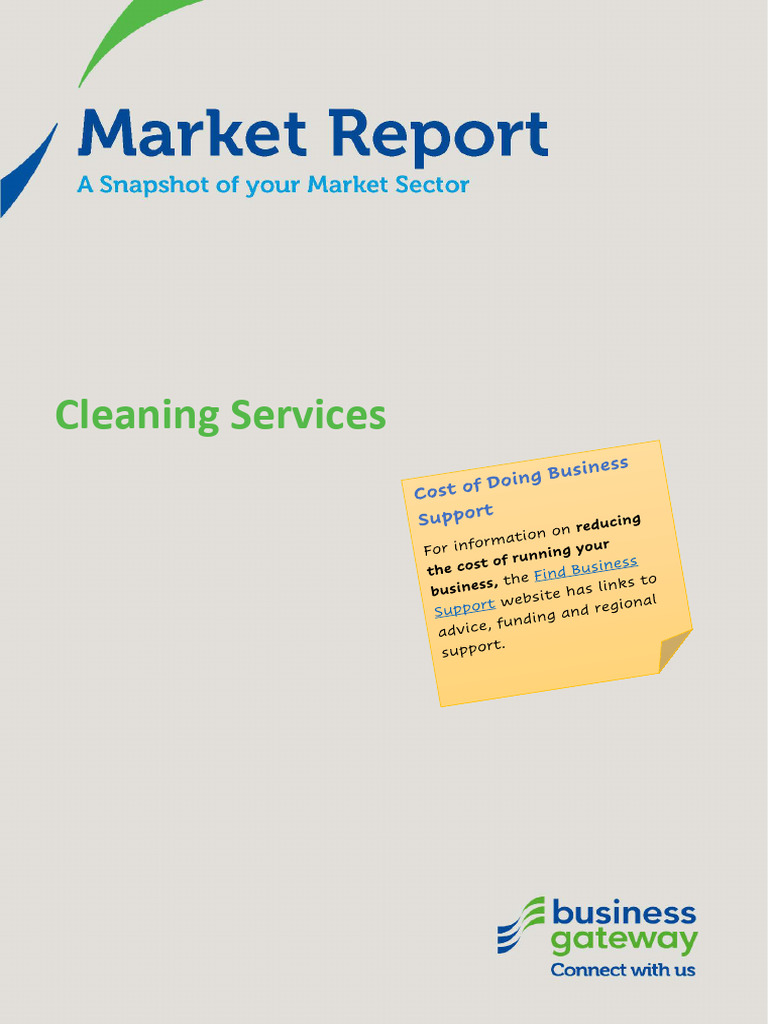 Market Report Cleaning Services August 2023 | PDF | Outsourcing | Census