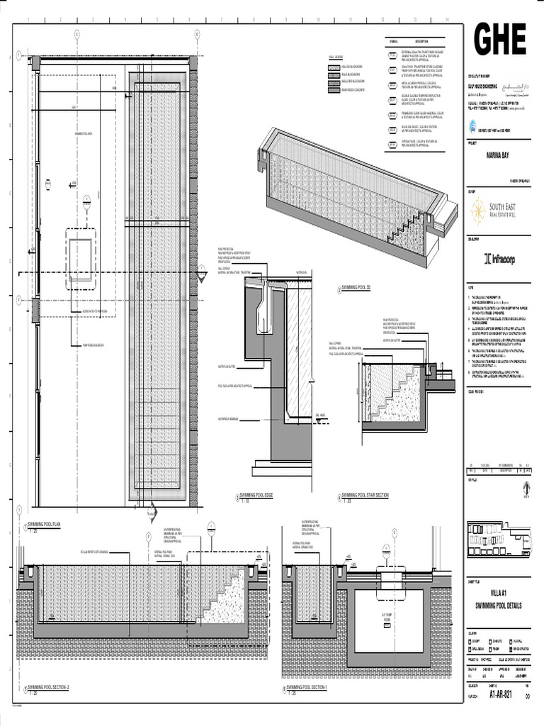 A1-Ar-821-Swimming Pool Details | PDF | Building Technology | Materials