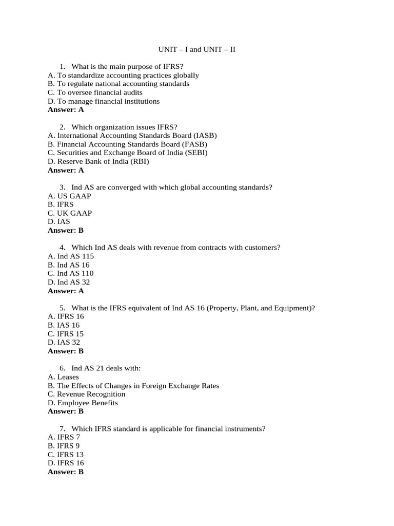 IFRS Questions and Answers Guide | PDF | International Financial ...