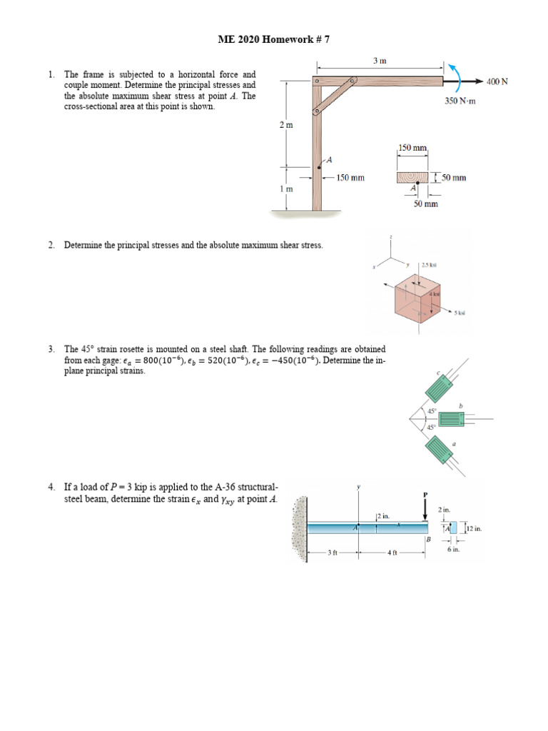 Principal Stresses and Shear Analysis | PDF