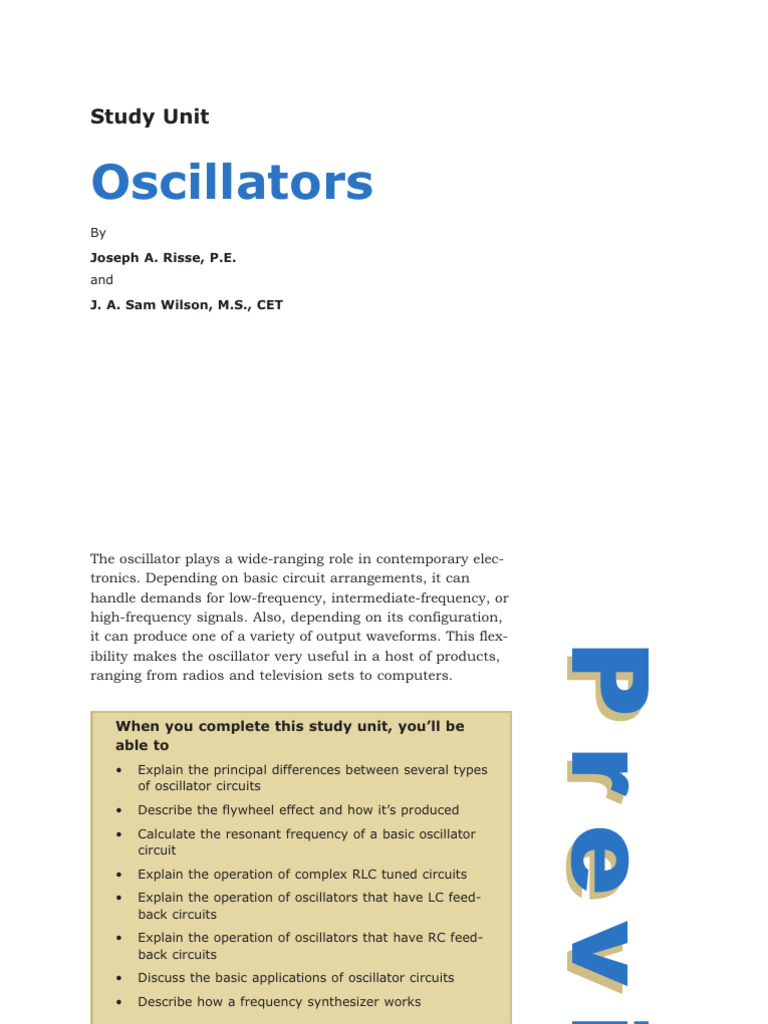 Understanding Oscillator Circuits | PDF | Electronic Oscillator | Amplifier