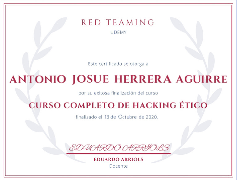 Certificado Hacking Etico Pdf