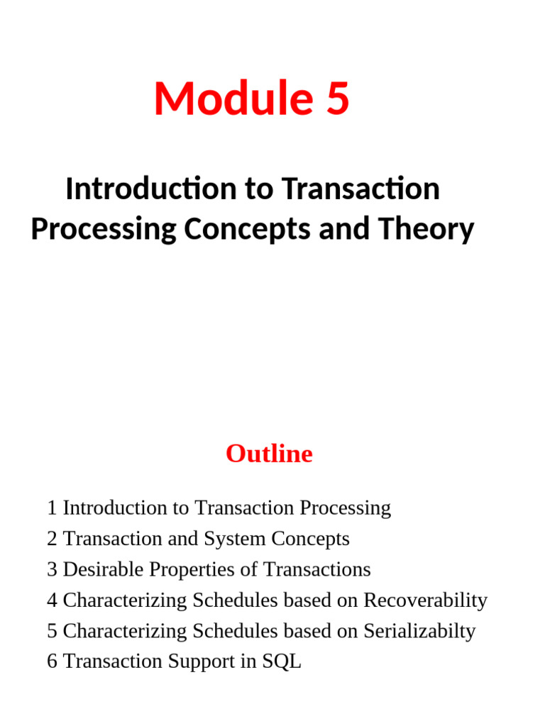 Introduction to Transaction Processing | PDF | Database Transaction | Acid