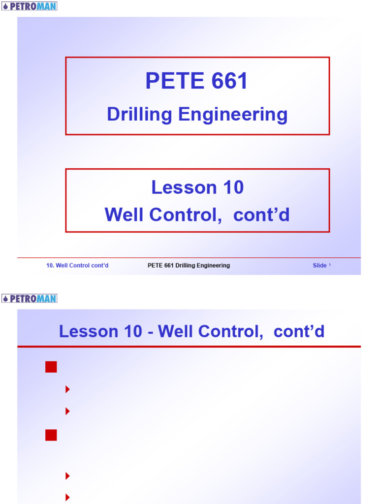Well Control Procedures in Drilling | PDF | Casing (Borehole ...