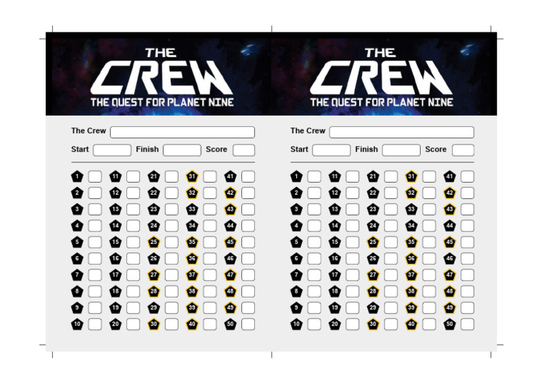 The Crew Scoreboard Overview | PDF