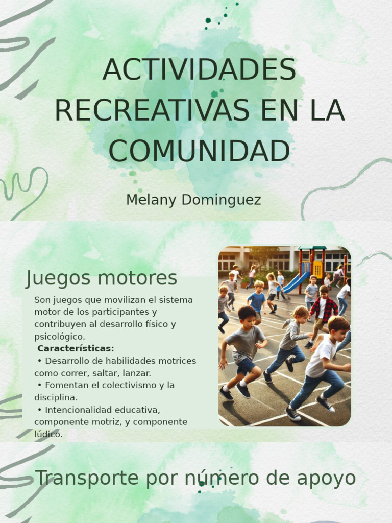 Actividades Recreativas de La Comunidad | PDF