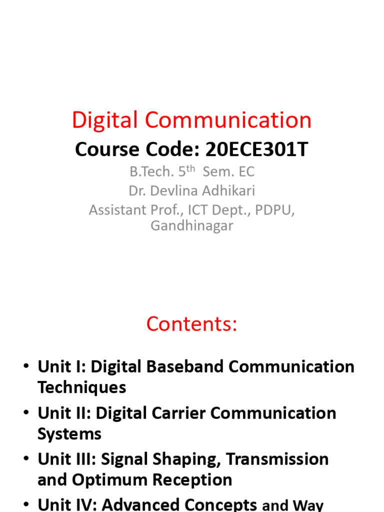 Advanced Digital Communication Techniques | PDF | Orthogonal Frequency ...