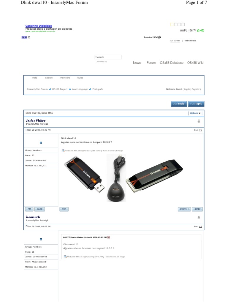 Dlink DWA-110: Compatibilidade com Mac 10.5 | PDF | Engenharia da ...