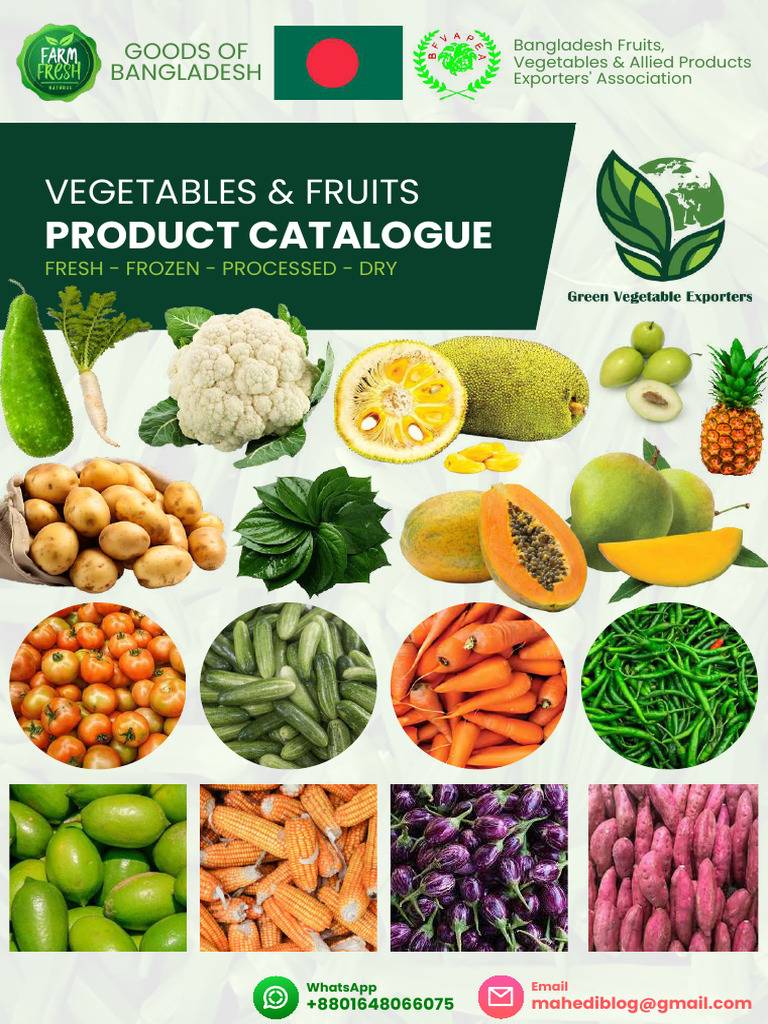 Bangladesh Fresh Vegetable Catalogue | PDF | Vegetables | Fruit