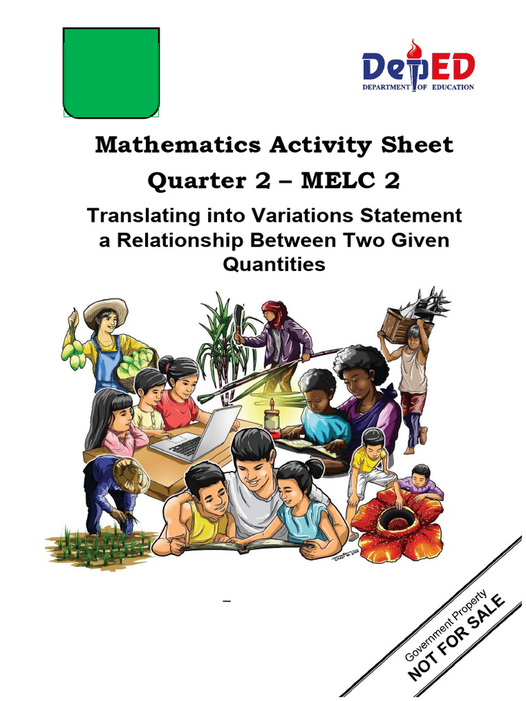 Math 9 Activity: Variation Statements | PDF | Learning | Force