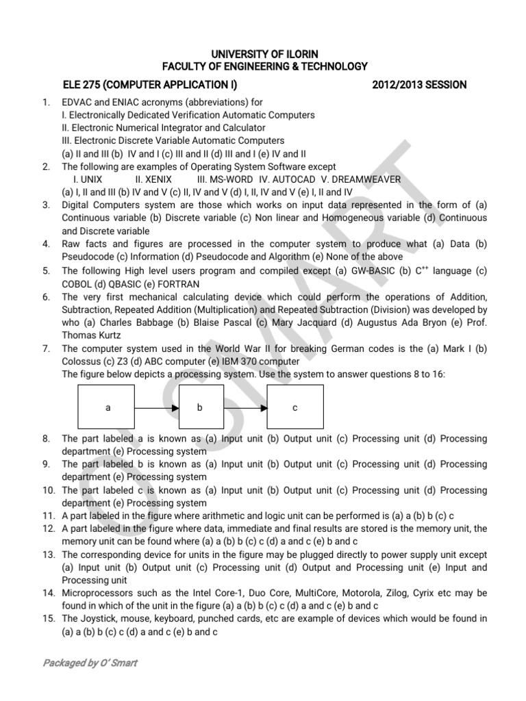 (O' Smart) Ele 275 PQ-1 | PDF