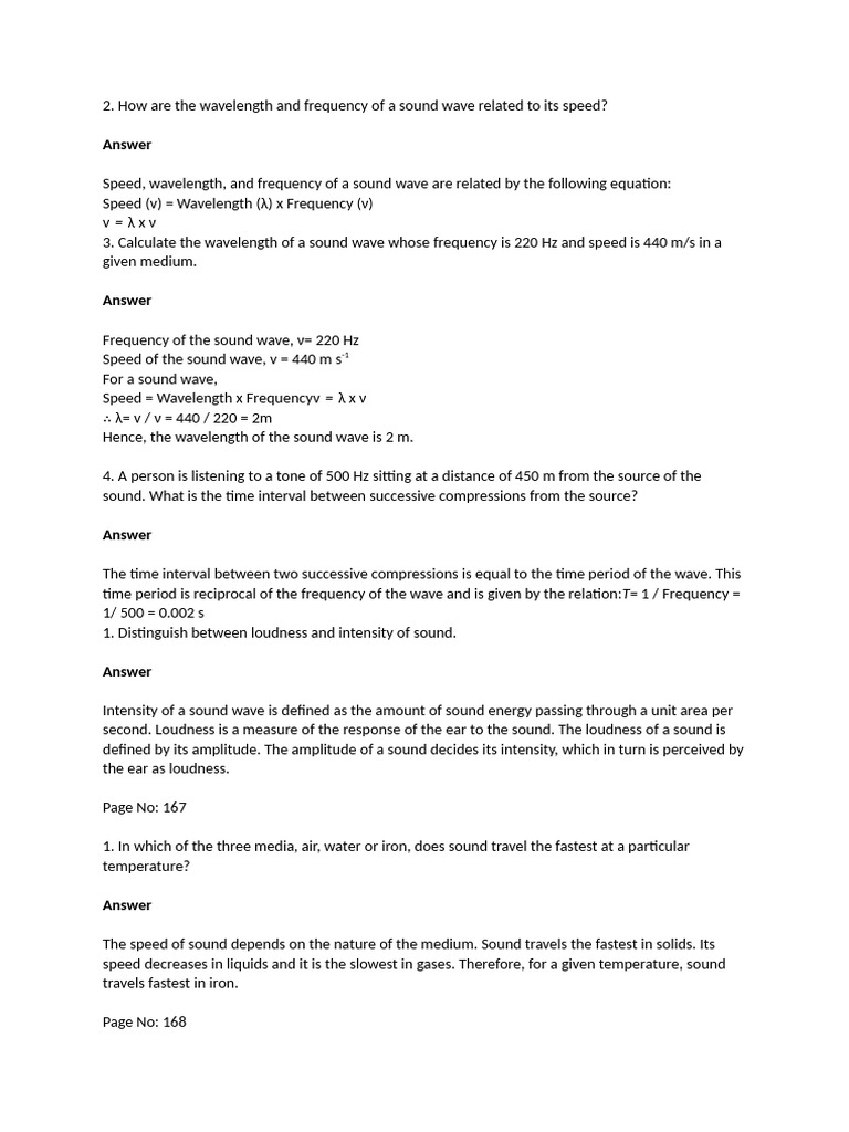 notes on sound part 2 | PDF | Sound | Frequency