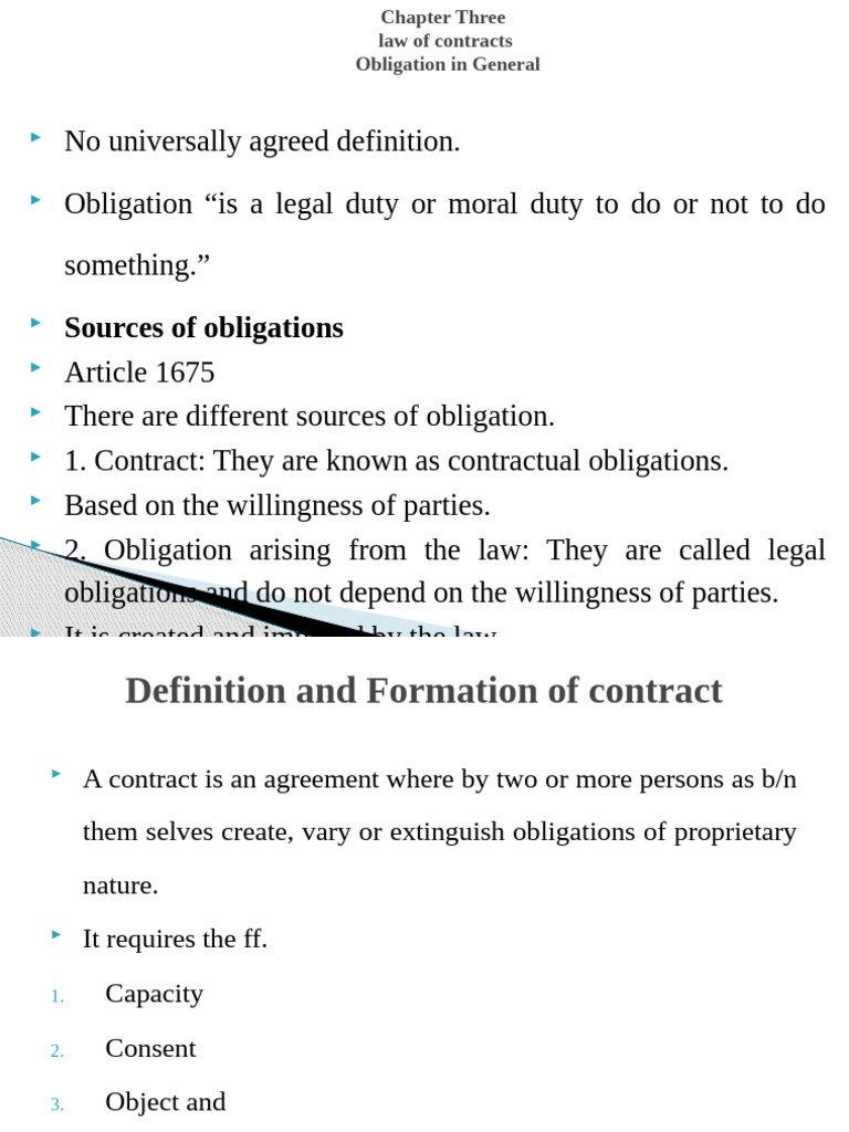 Understanding Contractual Obligations | PDF | Offer And Acceptance ...