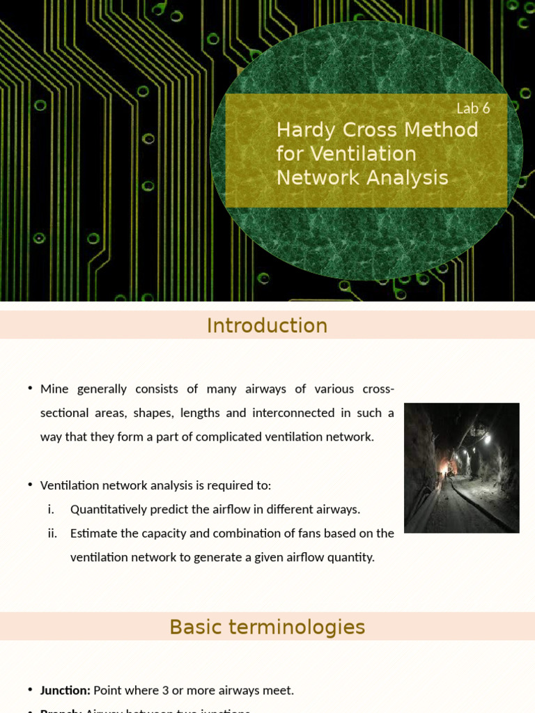Hardy Cross Method for Ventilation Analysis | PDF | Network Analysis ...