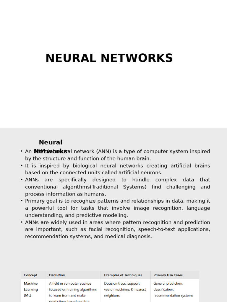 Neural Networks | PDF | Artificial Neural Network | Deep Learning