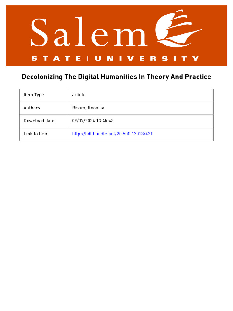 Risam Roopika Routledge Companion To Media Studies and Digital ...