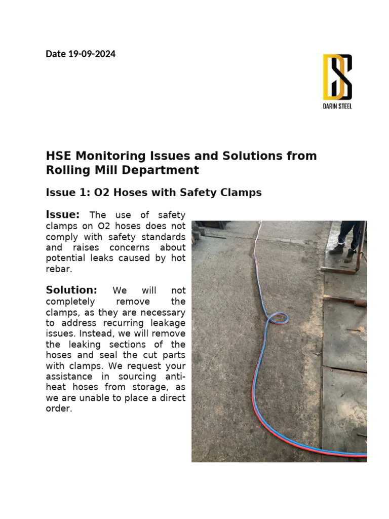 HSE Solutions for Rolling Mill Safety Issues | PDF