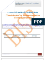 Essbase Calculation Tax Calculation