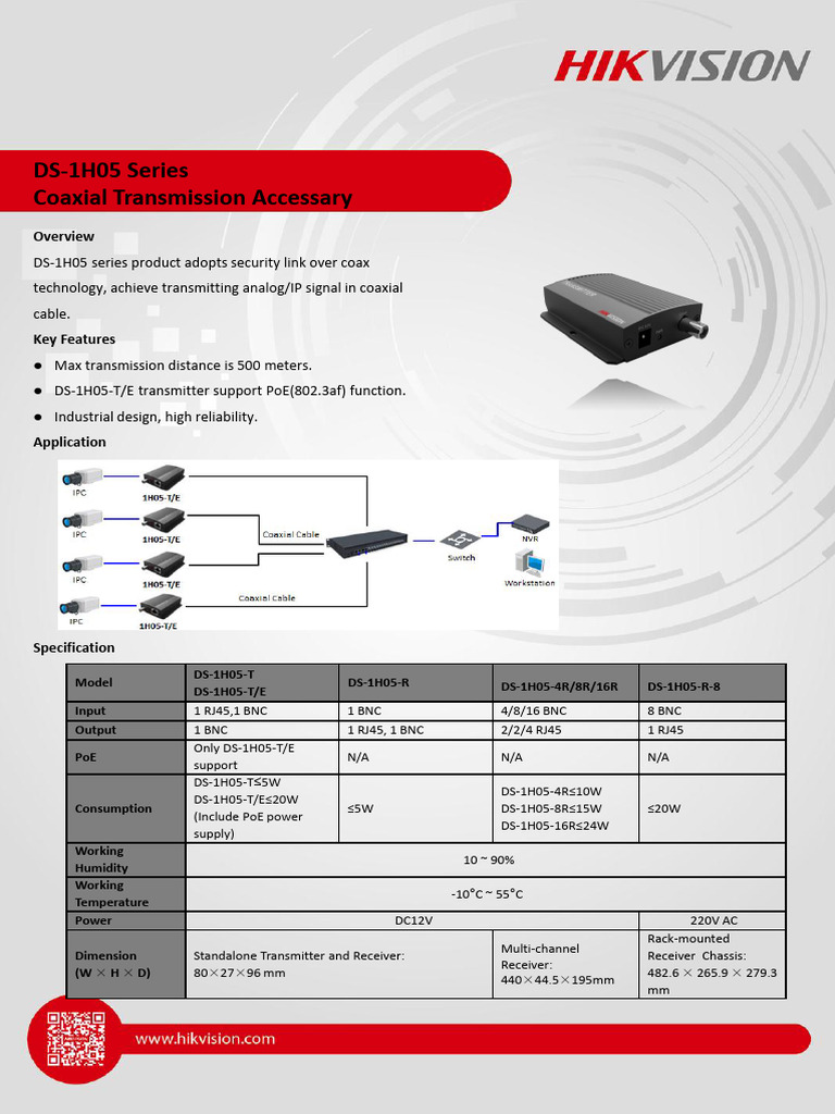 DS-1H05 Coaxial Transmission Overview | PDF