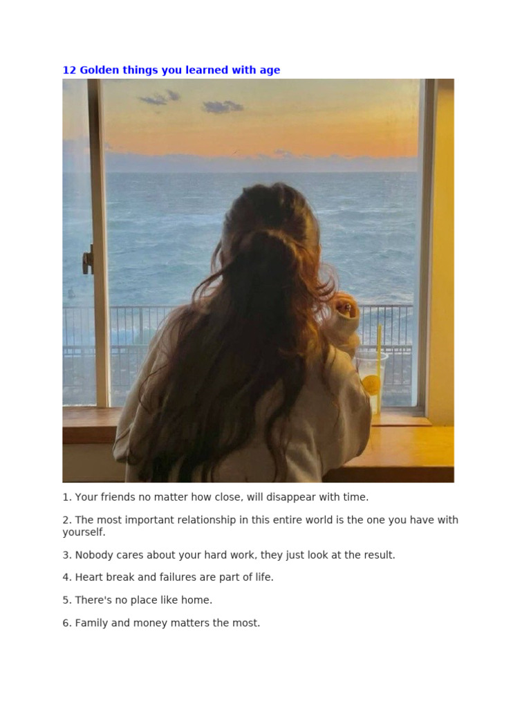 12 Golden Lessons from Aging | PDF