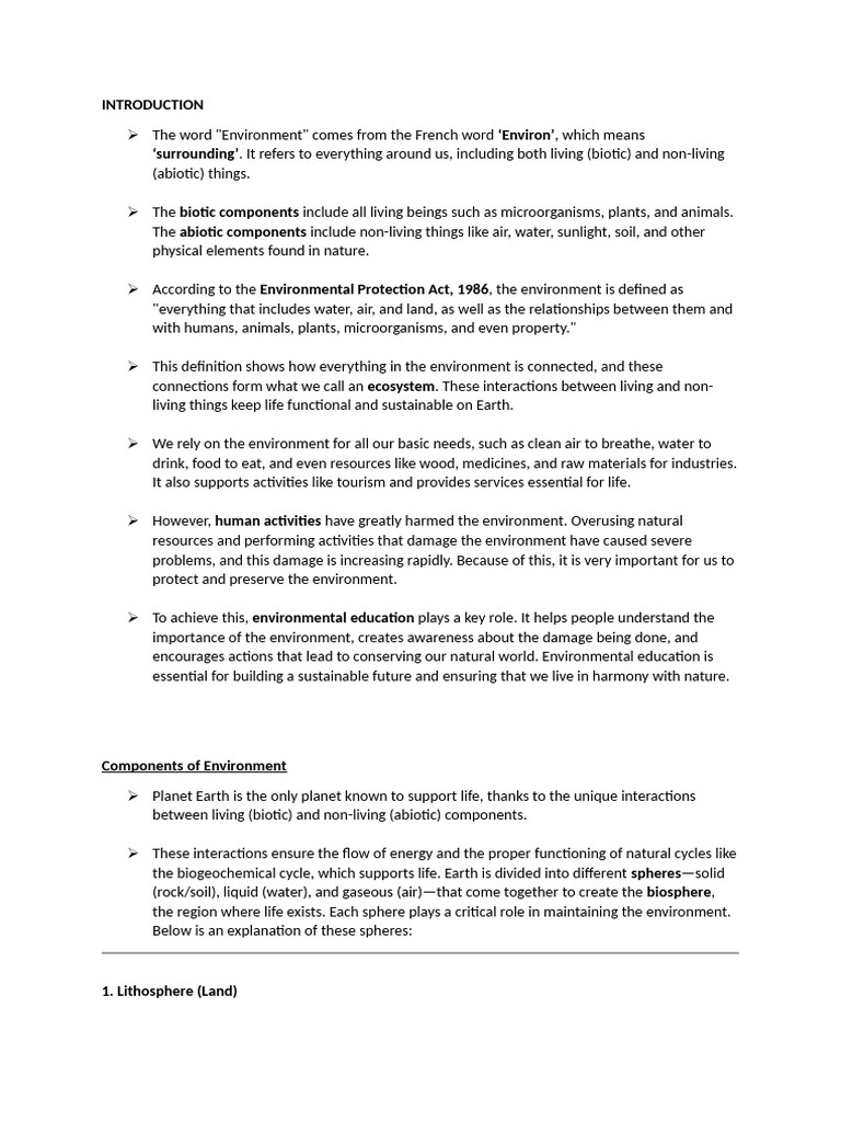 Evs Pdf Atmosphere Of Earth Atmosphere