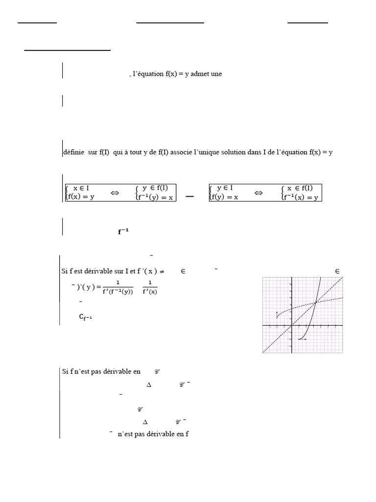 Fonction Réciproque et Bijection | PDF | Analyse mathématique ...