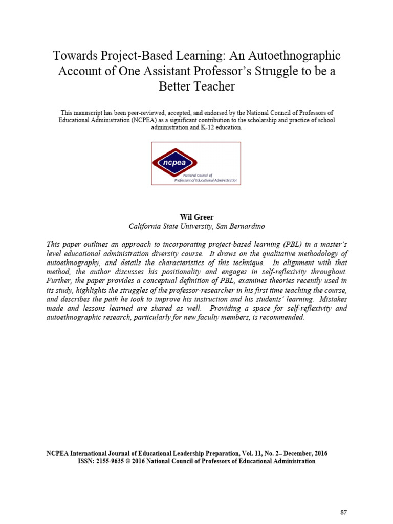 Towards Project-Based Learning | PDF | Inquiry Based Learning ...