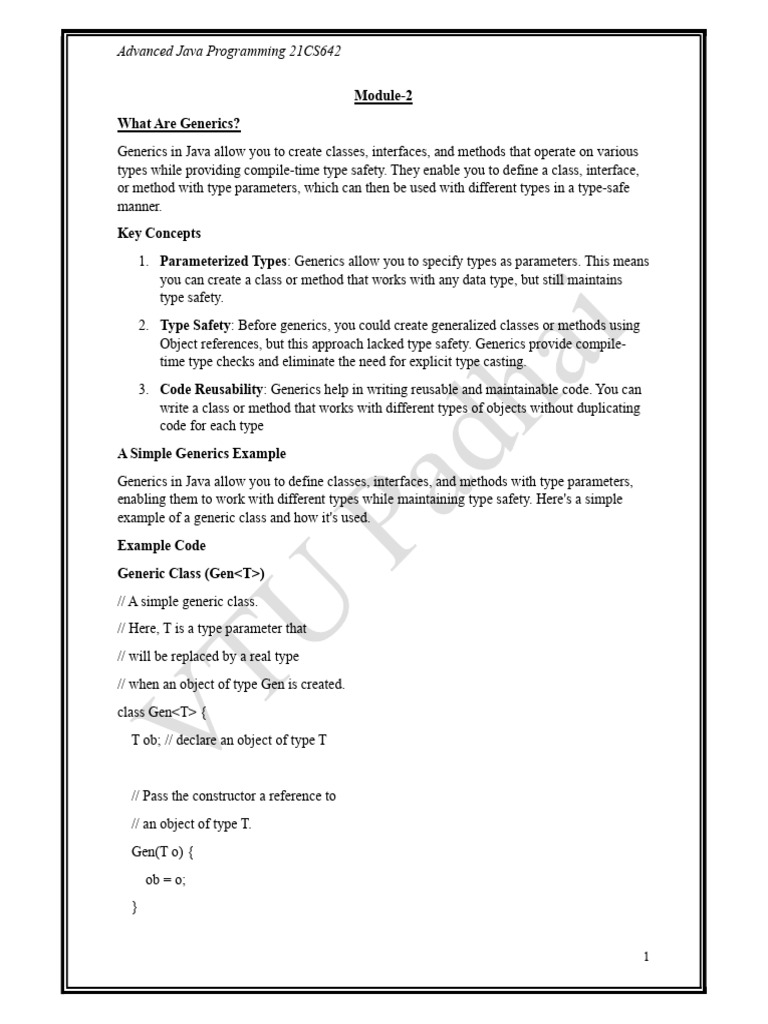 Understanding Java Generics Basics | PDF | Parameter (Computer ...