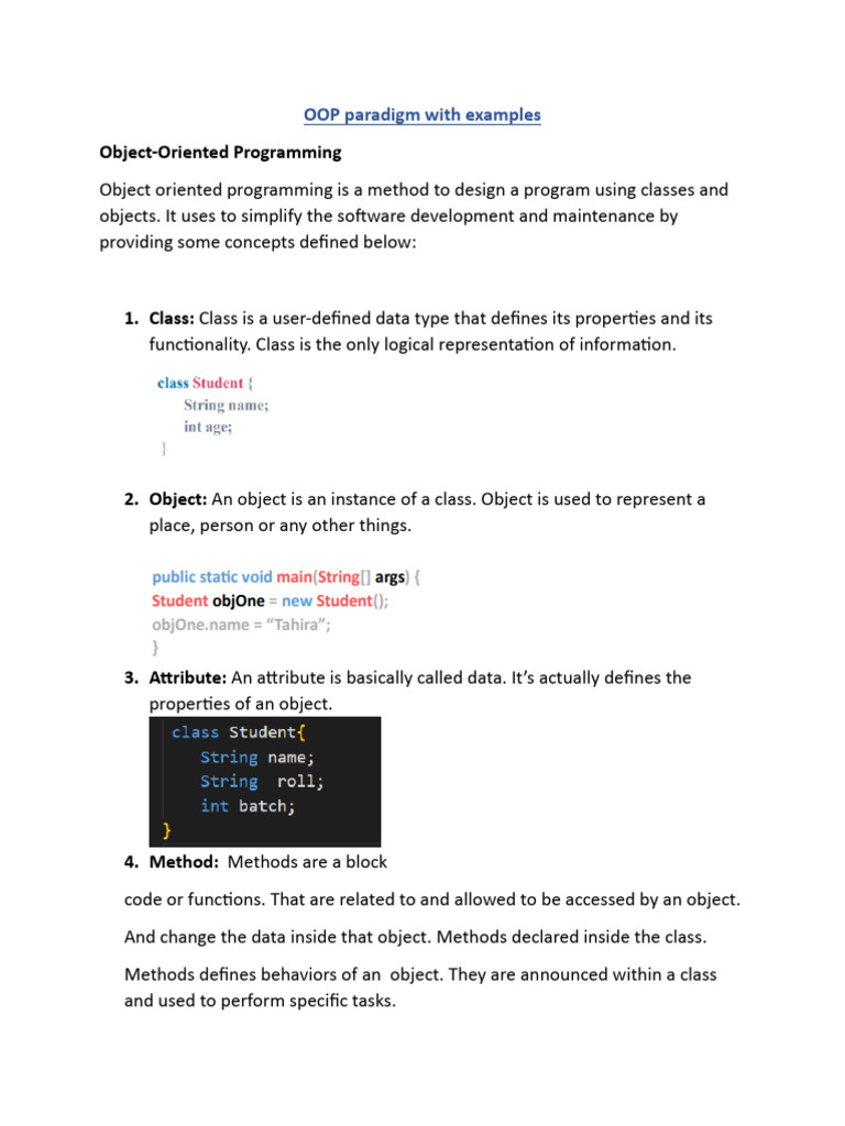 Understanding Object-Oriented Programming | PDF | Object Oriented ...