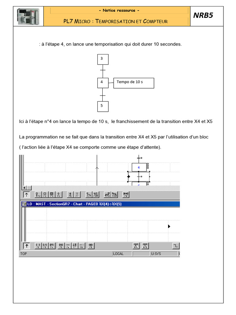 Programmation de temporisation et compteur PL7 | PDF