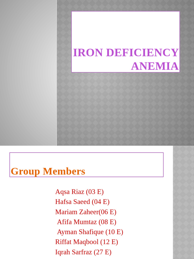 iron final | PDF | Anemia | Medical Specialties
