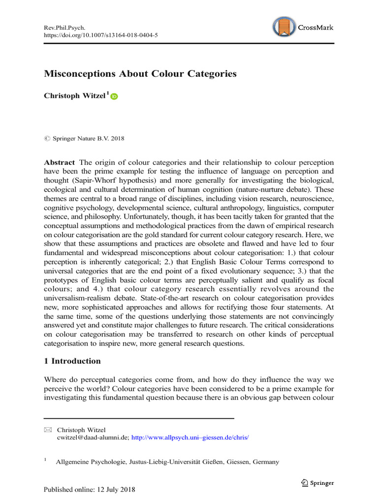 Witz El 2018 Colour | PDF | Perception | Color