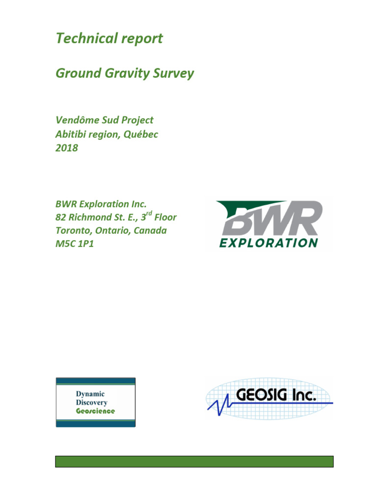 Ground Gravity Survey Report 2018 | PDF | Surveying | Geophysics