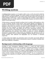 Overview of Writing Systems and Types | PDF | Alphabet | Writing